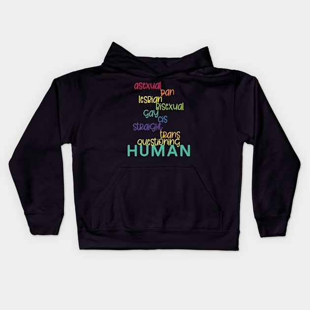 Rainbow Lives Human Lives Kids Hoodie by XanderWitch Creative